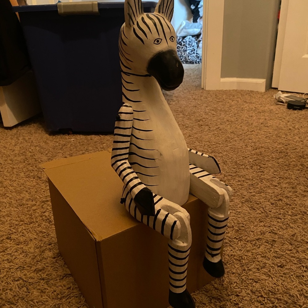 Handcrafted Zebra Figurine